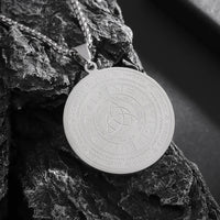 Exquisite Stainless Steel Pattern Witch Knot Pendant Necklace Celtic Knot Lucky Jewelry Christmas Gift for Friends and Family