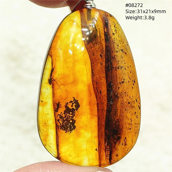 Natural Insect Amber Water Drop Pendant Flower Yellow Amber Insect Necklace Baltic Women Men Jewelry Stone AAAAAAA