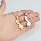 Anniyo United Kingdom of Great Britain and Northern Ireland Map Pendant & Necklaces for Women UK Country Maps #201210