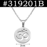 Anniyo 2Modes/Tamil Symbol Small Yoga Charm Pendant Necklaces Women Girls Indian Hindoo Hindu Buddhist OM India Religion @319201