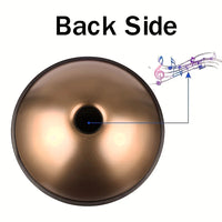432Hz/440Hz Gold Handpan Drum with Steel Tongue for Yoga,Meditation Instrument,Beginner,Tambor Gift, 22 inch,9, 10,12,14,17notes