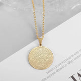 Stylish Peace Map Stainless Steel Pendant Necklace for Men Women Arabic African Jamaican Amulet Jewelry