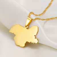 Kashmir Pendant Necklaces Stainless Steel for Women Girls Jewelry #208221