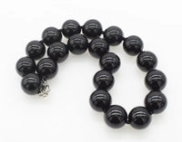 black Agate round Obsidian 10mm 12mm 14mm 16mm 18mm 20mm necklace 45cm wholesale beads nature jewelry