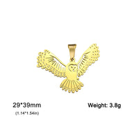 EUEAVAN 5pcs Phoenix Stainless Steel Pendant Fire Bird Hummingbird Charms Lucky Necklace Earrings Jewelry Making Supplies DIY