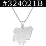 Anniyo Africa Nigeria Map Pendants Necklaces Stainless Steel Material Jewelry Nigerian Ornaments @324021