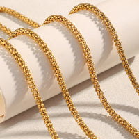 E.B.belle New Creative Multipile Layers Square Pearl Necklace 18K Gold Plated Stainless Steel Women Party Statement Jewerly