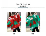 Christmas Sweater New Loose Velvet Thickened Knitted Bottoming Shirt Women Autumn and Winter Red Top