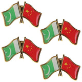 4pcs Pakistan China Friendship Lapel Pins Metal Badge Brooch Hat Decor Clothing Brooch Enamel Pin Keepsake