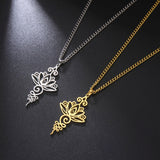 Lotus Flower Pendant Earrings Stainless Steel Unalome Lotus Necklace Choker Chakra Symbol Hindu Lotus Pendant Spiritual Jewelry