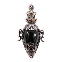 Water Drop Crystal Pendulum for Dowsing Spiritual Divination Natural Amethyst Rose Quartz Onyx Antique Pendulums Pendant Pendulo