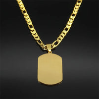 Stainless Steel Islam Allah Quran Necklaces for Women Men Gold Color Choker Necklace Geometry Jewelry Hip Hop Party Gift