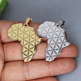 2pcs No Fade Africa Map Charms Stainless Steel Pendant for Jewelry Making Necklace Keychain Rune Eye of Horus Talisman DIY Craft