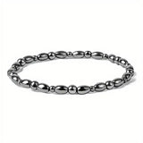 1/2/4/6Pcs Hematite Ankle Bracelet Colorful Elastic Anklet Bohemian Summer Beach Clothing Accessories Energy Hematite Jewelry