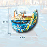 Italian Bay Fridge Magnet - 3D Coastal Travel Souvenir Mediterranean Seascape Decor Unique Europe Gift with Strong Magnet