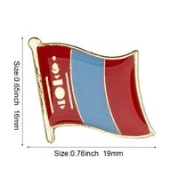 Mongolia Flag Badge Pin Lapel Pin Badge for Backpack