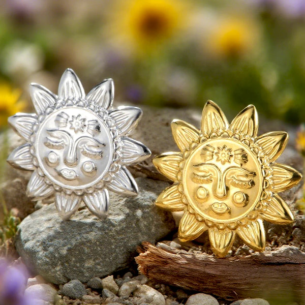 Dawapara Mayan Sun Symbol Brooches Pins Sun Face Maori Style Ancient Totem Aztec Jewelry Stainless Steel Anniversary Gift
