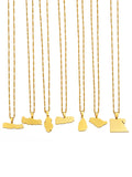 Egypt Nepal Sri Lanka Saudi Arabia Turkey Yemen Qatar Map Pendant Necklaces Polished Flat Design National Jewelry #277821