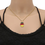 2024 new fashion stainless just Germany map map pendant necklace temperament everything collarbone chain birthday anniversary gi