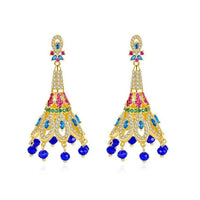 Gypsy Jewelry Retro Ethnic Indian Jhumka Crystal Small Bells Beads Drop Tassel Earrings Women Bohemian Statement Jhumki Tribal