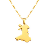 Anniyo United Kingdom Wales Pendant Necklaces Cymru Jewelry Bhreatain Bheag #323401