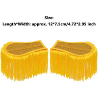 1 Pair Drum Horn Band Tassel Fringe Chain Shoulder Badge Applique Epaulet Clothing Uniform Party Performance Costume Accessories
