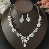 Ladies' fashionable, simple, light luxury style, crown necklace, earrings, jewelry set, wedding party, holiday gift