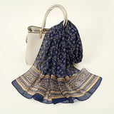 Indian Style New Chiffon Scarves Women Breathable Thin Simulation Silk Scarf Ladies Shawl And Wraps Women Printing Hijab Stole