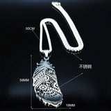 New fashionable feather necklace, versatile in style, stainless steel corroded and blackened pendant, collarbone chain accessory