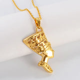 Anniyo Egyptian Queen Nefertiti Pendant Necklaces Jewelry Gold Plated African Popular Accessories @160716