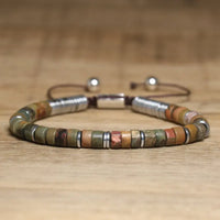 Boho Stackable Stone Bracelet Bundle: Tiger Eye, Lapis, Smoky Quartz Adjustable Vegan Jewelry Heal the soul and boost confidence