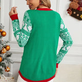 Y2k Style Women's Christmas Sweaters 3d Cartoon Cat Knitted Jumper Full Sleeve O Neck Soft Loose Knitwear Xmas Look Pullover Top