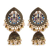 Pendientes Gypsy Ethnic Round Bells Indian Jewelry Earrings Vintage Tribe Jhumka Earrings Kolczyki Wedding Jewelry