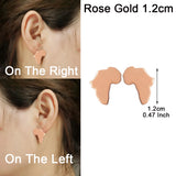 Anniyo 1.9CM Africa Map Stud Earrings Women Girls,Gold Plated,Silver Color Stainless Steel African Jewelry Party Wedding #131821