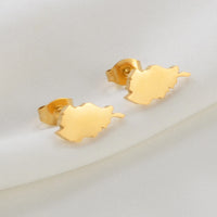 Venezuela,Afghanistan,Lebanon Cedar,Madagascar,India Punjab,Trinidad and Tobago Stud Earrings Stainless Steel Jewelry #505621