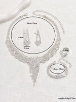 Women's fashionable and exquisite claw chain design, peach heart tassel jewelry set, party and holiday gifts