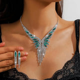 Luxurious Tassel Jewelry Set for Women Necklace Earrings Elegant Style Perfect for Weddings Parties and Special Occasions