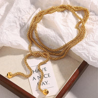 E.B.belle New Creative Multipile Layers Square Pearl Necklace 18K Gold Plated Stainless Steel Women Party Statement Jewerly