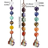 7 Chakras Crystal Hanging Ornament Mysterious Charming Car Hanging Pendant Handmade Natural Stone Ornaments