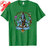 Shiva Hindu God Meditation Zen Yoga Hinduism Spiritual T-Shirt for Men Clothing Women Tees High Quality Cotton Short Sleeve Tops
