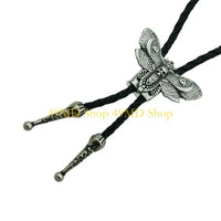49MD Mens Gothic Western Bolo Tie Cowboy Necktie Metal Skull Moths Pedant Necklace