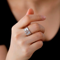 Lemegeton Buddhist Indian Yoga Om Women's Logo Ring Men's Charm Stainless Steel Ultra Natural Jewelry Party Gift