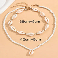 Resin Beads Natural Shell Anklets Fashion Shell White Ankle Bracelet Shell Necklace Beach