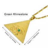 Anniyo Egyptian Pyramid Pendant Necklaces for Women Men Egyptians Eye Of Horus Jewelry Egypt Eye Amulet Hieroglyphics #019306
