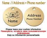 Personalized Pet Cat Dog Name Collar Accessories Circle Custom Engraved ID Tag Necklace Chain Charm Supplies For Dog Product