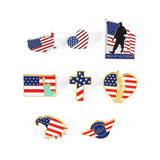 American Flag Series Brooch Flag Cross Metal Enamel Badge Clothing Backpack Lapel Pin Jewelry Accessories Gift