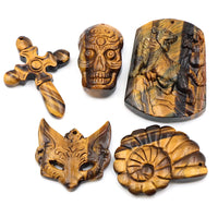 Natural Stone Tiger Eye Carving Pendant Charms For Jewelry Making Accessories DIY Cross Necklace Jewelry Pendants Findings Gift