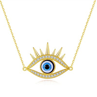 KALETINE Fashion Turkish Evil Eye Necklace Pendant 925 Sterling Silver Choker For Women Accessories Luck Friendship Jewelry Gift