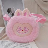 New ladies stylish slanted animals for winter furry 2024 funny cute cartoon children's Japanese single-shouldered funny bag