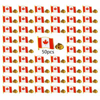 Enamel Canada Flag Lapel Pin - Maple Leaf Patriotic Badge for Suit Blazer - Waving Canadian Flag Pins Bulk Souvenir
